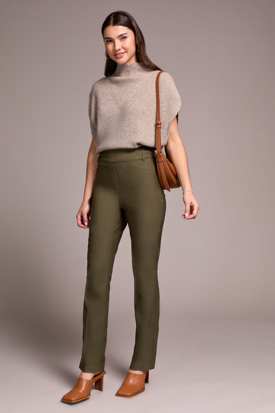 Petite Bengaline Flatten It® Pull-On Pants-Ivy