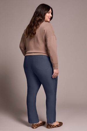 Bengaline Stretch Flatten It® Pull-On Pants-Sapphire