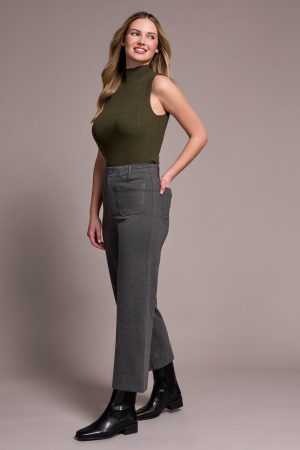 Signature Every Body Ponte High Rise Capri Pants-H charcoal