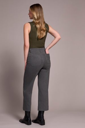 Signature Every Body Ponte High Rise Capri Pants-H charcoal