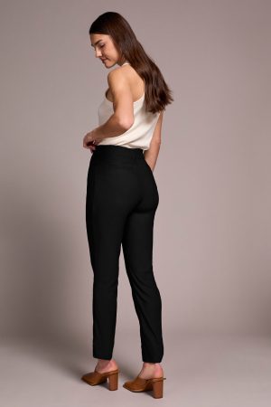Flatten It® Pull-On Slim Leg Ankle Pants-Black