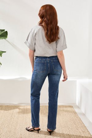 Petite Sophia Curvy Straight Leg Jeans-Dk.Vintage