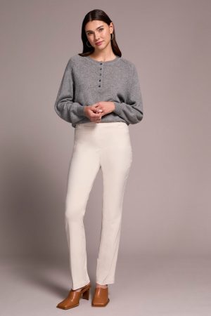 Bengaline Stretch Flatten It® Pull-On Pants-Moonstone