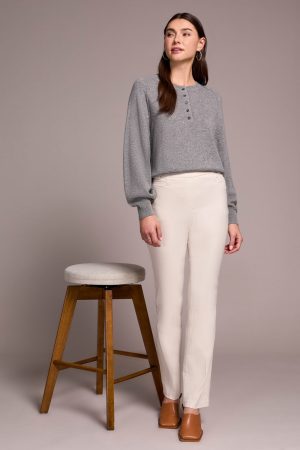 Bengaline Stretch Flatten It® Pull-On Pants-Moonstone