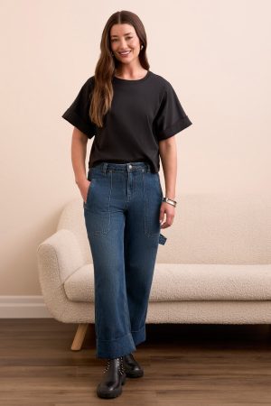 Blue Thread Audrey Carpenter Super Straight Leg Jean-Blueaway
