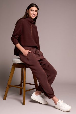 Butter Soft High Waisted Joggers-Cocoa