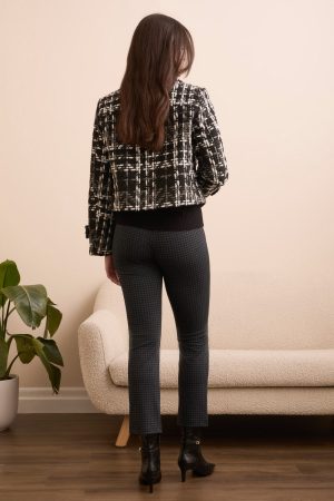 Tweed Boucle Chuncky Lined Blazer-Black