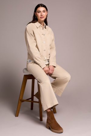 Comfort Stretch Raglan Sleeve Jacket-Sandstone