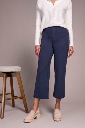Signature Every Body Ponte High Rise Capri Pants-Sapphire