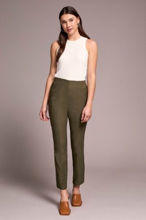 Flatten It® Pull-On Slim Leg Ankle Pants-Ivy