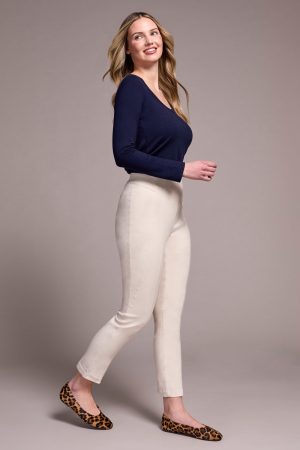 Flatten It® Pull-On Slim Leg Ankle Pants-Moonstone