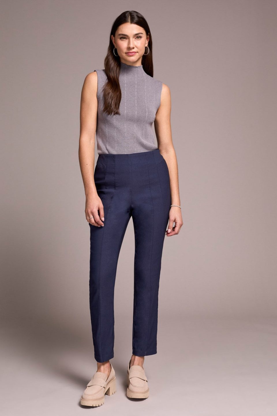 Flatten It® Pull-On Slim Leg Ankle Pants-Sapphire