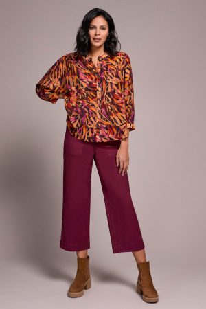 Flowy Dolman Sleeve Blouse-Roseberry