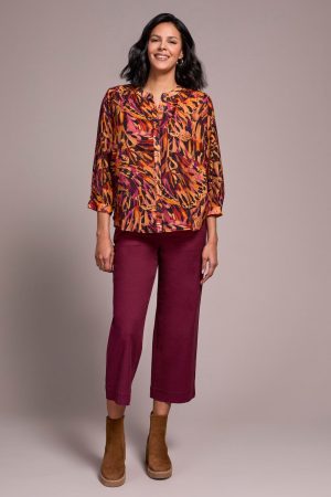Flowy Dolman Sleeve Blouse-Roseberry