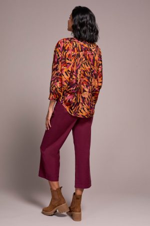 Flowy Dolman Sleeve Blouse-Roseberry