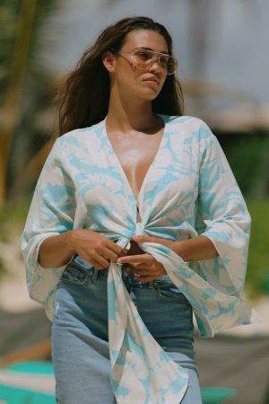 Molokai Front-Tie Kimono Top-Molokai