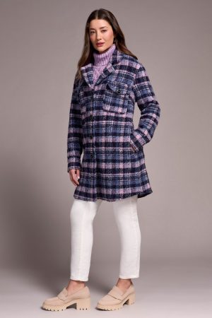 Tweed Plaid Shacket-Vintagelilac