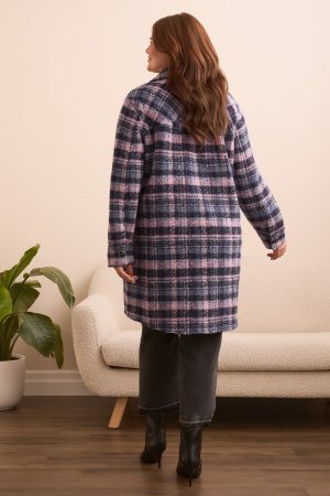 Tweed Plaid Shacket-Vintagelilac