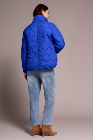 Lightweight Drop Shoulder Quilted Puffer-Lapisblue