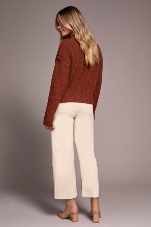 Multi Speckle Crew Neck Sweater-M gingerspice