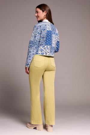 Quilted Cotton Patchwork Reversible Jacket-Ultrablue