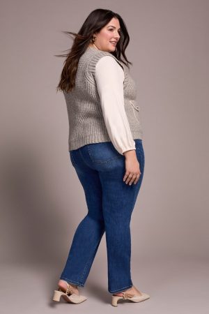 Sleeveless Vest With Pockets-H sandstone