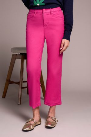 Super Stretch Sophia Curvy Micro Flare Crop Jeans-Cherrypink