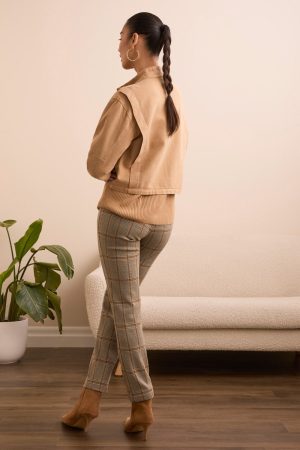 Slub Twill Zip-Front Mock Neck Jacket-Icelatte