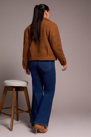 Soft Boucle Button-Front Jacket-Gingerspice