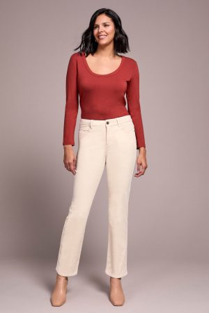 Straight Leg Stretch Corduroy Pant-Moonstone
