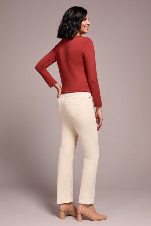 Straight Leg Stretch Corduroy Pant-Moonstone